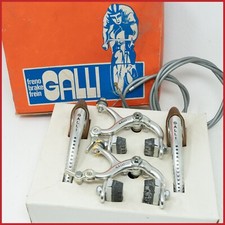 NOS GALLI BALILLA CRITERIUM SET FRENI LEVE PINZE VINTAGE FORATE