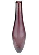 Vaso Alto in Vetro Color Malva Serie Opera Lavorazione Artigianale Altezza Cm 66