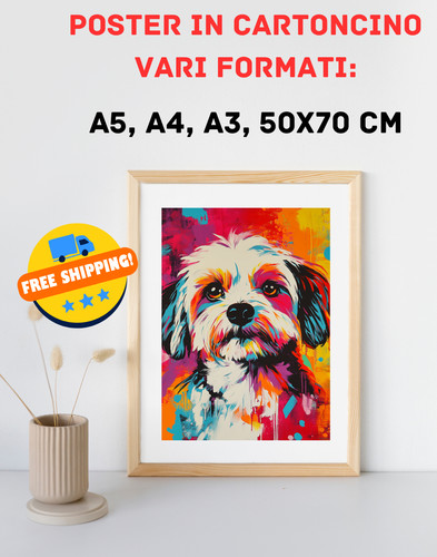 Stampa cane maltese varie - stampa,