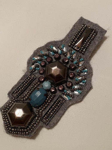 Spilla donna feltro grigio - donna,