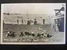 Cartolina Genova Sestri Levante Grand Hotel Jensch Spiaggia Bagni Animata G629