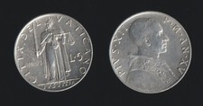 VATICANO 5 LIRE 1953 GIUSTIZIA