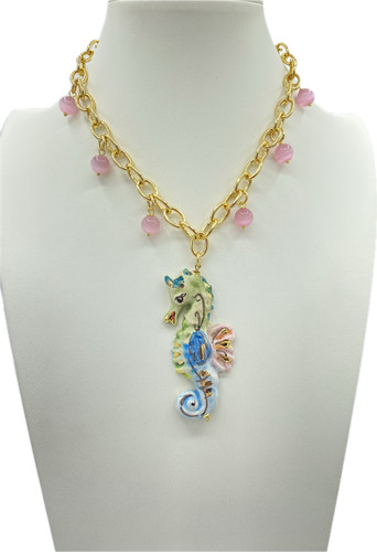 Collana ottone con - in,