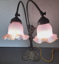 LAMPADA DA TAVOLO IN OTTONE STILE LIBERTY VINTAGE