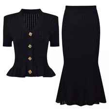 Completo Nero In Maglia Con