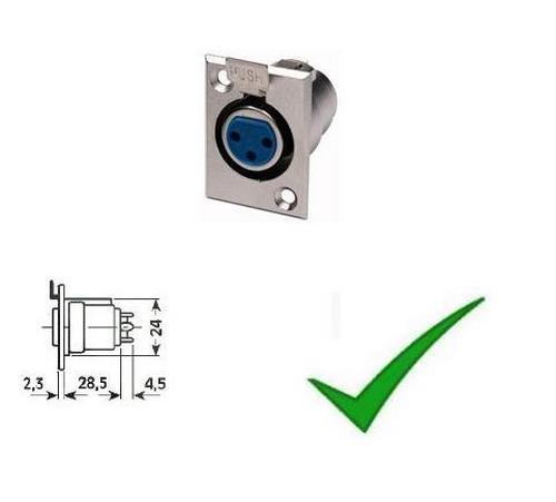 Connettore xlr canon presa - connettore,