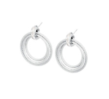 orecchini Brosway Falling Star BFG21 acciaio cerchi rigidi e swarovski bianchi