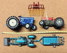 Lotto di 3 Trattori Agricoli x Ricambi, die-cast, Britains, Joal, etc...