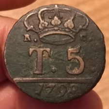 5 Tornesi 1798, Regno Di Napoli Ferdinando IV, Rif. 4730