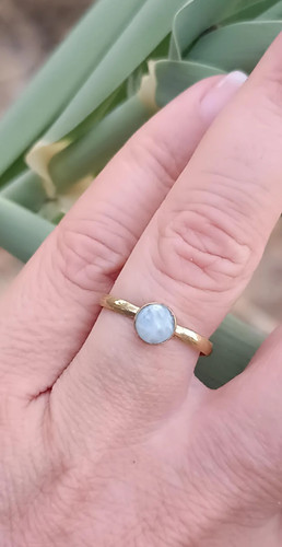 Anello ottone con pietra di - pietra,