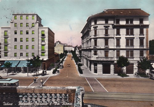 Cartolina udine piazzale - di,