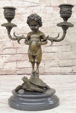 Bronzo Scultura Bambino Satiro