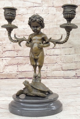 Bronzo scultura bambino satiro - bambino,