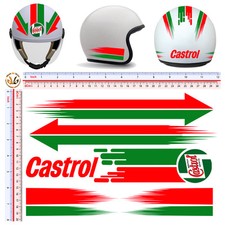 Adesivi casco castrol  sticker helmet motorcycle tuning decal print pvc 10 pz.