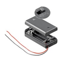  PORTABATTERIE 2X PILA STILO AA CON INTERRUTTORE box porta batteria pile cavo 