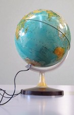 Mappamondo luminoso  Rico Firenze  Italia, anni 70 Scala 1:51 000 000