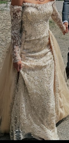 Abito fidanzamento beige - fidanzamento,