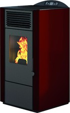 Punto Fuoco Stufa a Pellet Ventilata 9.5 kW 13.5 kg 200 m3 Rosso 901645000 LORY