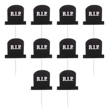  10 pezzi Toppers torta decorazione stuzzicadenti RIP cimitero fantasma di