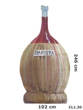 SCENOGRAFIA TEATRALE VINTAGE DIPINTA MANO BOTTIGLIA VINO BARBERA CL1.30