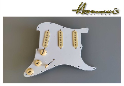 Strat pickguard bianco full - pickguard,, bianco,