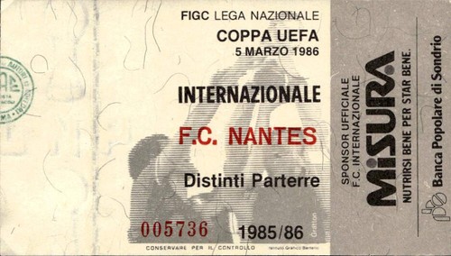 Biglietto stadio coppa uefa - biglietto,