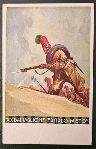 Cartolina xix battaglione - xix°,