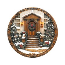 BRANDANI Bianco Natale Decorazione Natalizia Sottopentola Ghirlanda 20cm Ceramic