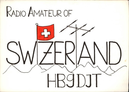 Scheda radio qsl hb9djt - radio,