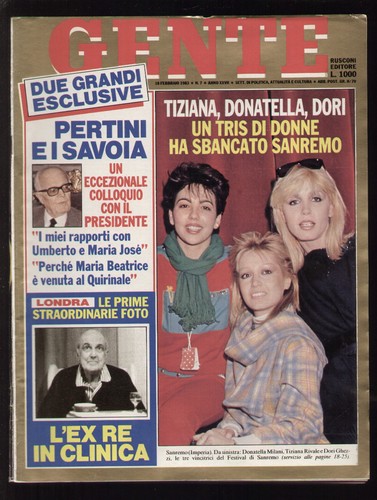 Gente 1983 donatella milani - gente, 7/1983