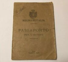DOCUMENTO D'EPOCA-PASSAPORTO REGNO D'ITALIA 1921-MARCHE DA BOLLO-PASSPORT-RARE