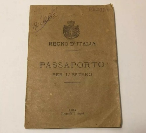 Documento epoca passaporto - documento, d'epoca-passaporto