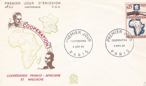 Francia 1964 fdc cooperazione - 1964,