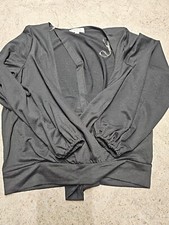 Blusa donna nera manica lunga