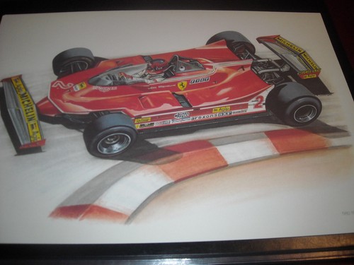 Ferrari litografia gilles - ferrari, "gilles