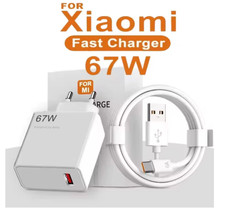 CARICATORE 67W PER XIAOMI CON CAVO CARICABATTERIE 67w ANDROID TURBO CHARGE USB-C
