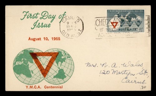 Who 1955 australia fdc ymca - 1955,