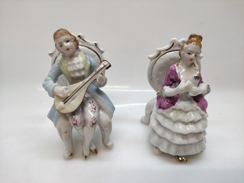 Coppia statuine porcellana - statuine,