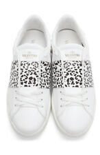 Sneakers basse Valentino Garavani donna 41 aperte stampa leopardata pelle nuove