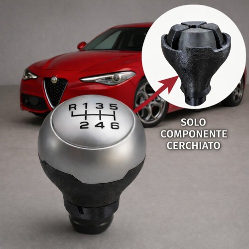 Pomello cambio giulia nero - nero, 3d