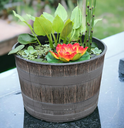 Vaso plastica effetto legno - plastica,