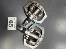 pedali shimano pd-a530 spd/flat usati cuscinetti lisci ottime condizioni argento