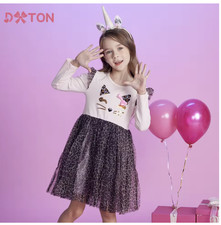 Abito fantasia tulle stampa