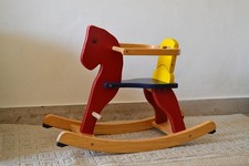 Cavallo Cavalluccio a dondolo Vintage anni 70 80 in Legno Giocattolo d'Epoca