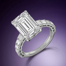 Anello Oro Diamante 18k Bianco