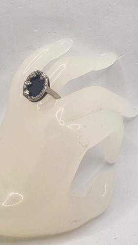 Anello argento onice - argento,