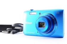 Nikon Coolpix S3600 blu eccellente+++ fotocamera compatta digitale Y2982