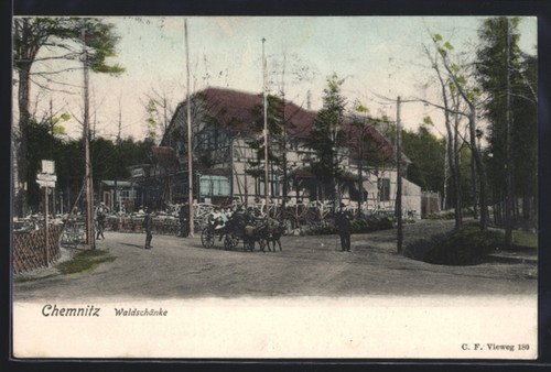 Cartolina chemnitz gasthaus - cartolina, chemnitz,