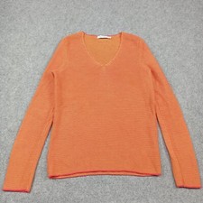 Hessnatur Maglione Donna Taglia 38 - M Lana Vergine Organica Arancione Pullover