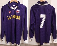 MAGLIA CALCIO FIORENTINA N°7 MATCH WORN 1990/1991 LA  NAZIONE ABM SHIRT 